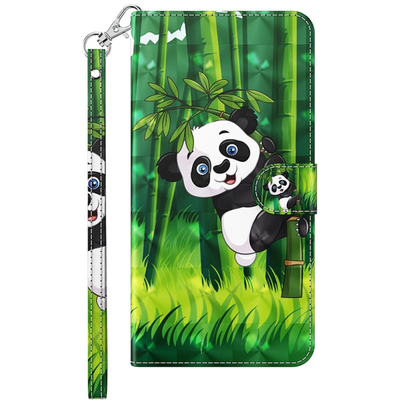 Samsung Galaxy M13 Panda e Capa de Bambu com Cordão