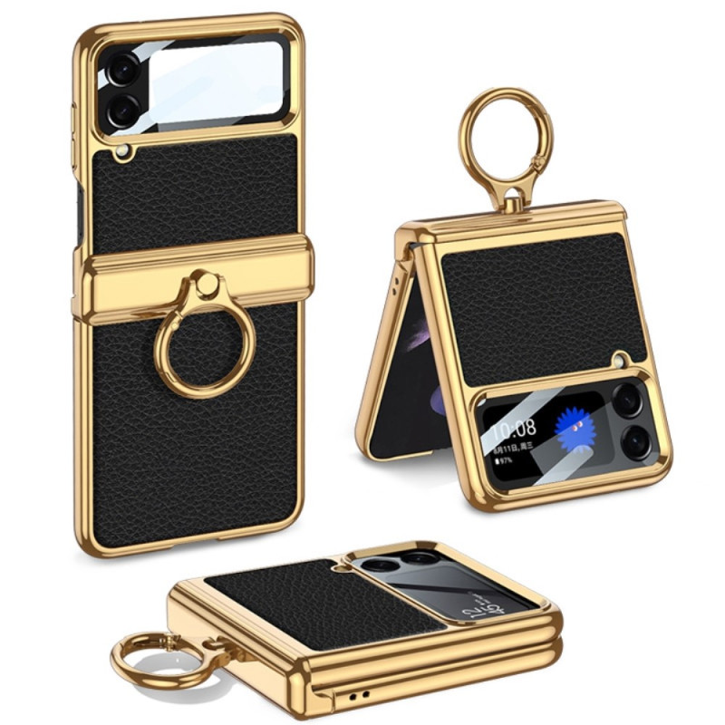 Capa de couro Samsung Galaxy Z Flip 4 Style com mosquetão GKK