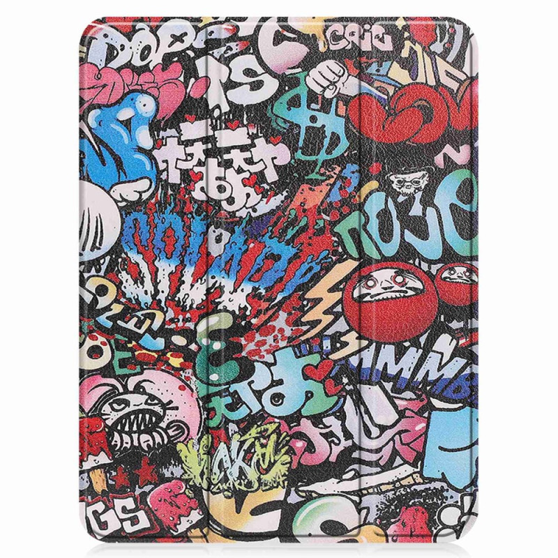 Capa Inteligente iPad 10.9" (2022) Capa Graffiti Stylus