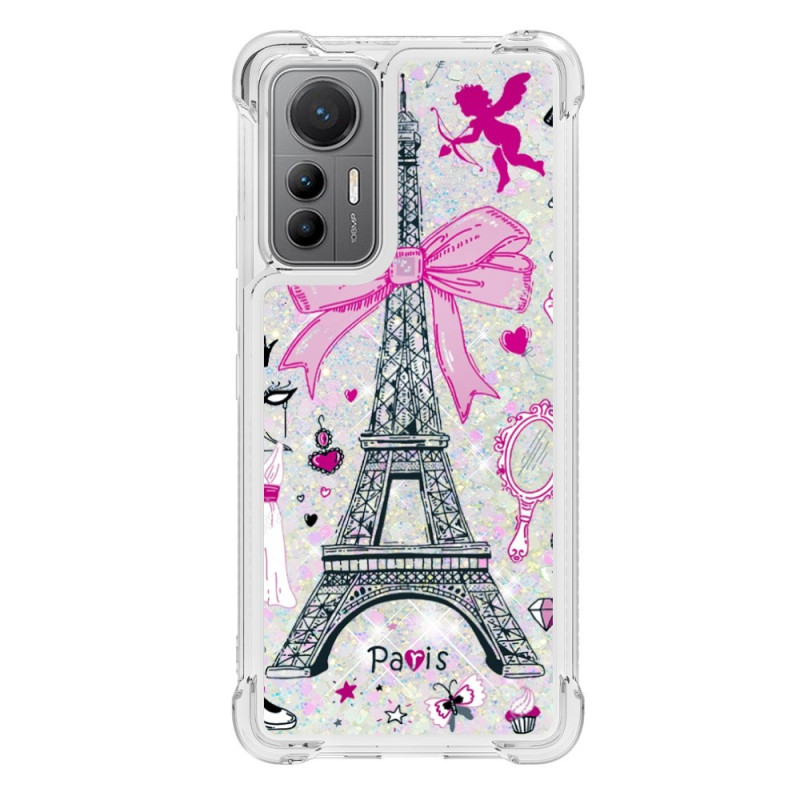 Xiaomi 12 Lite Glitter Case Torre Eiffel