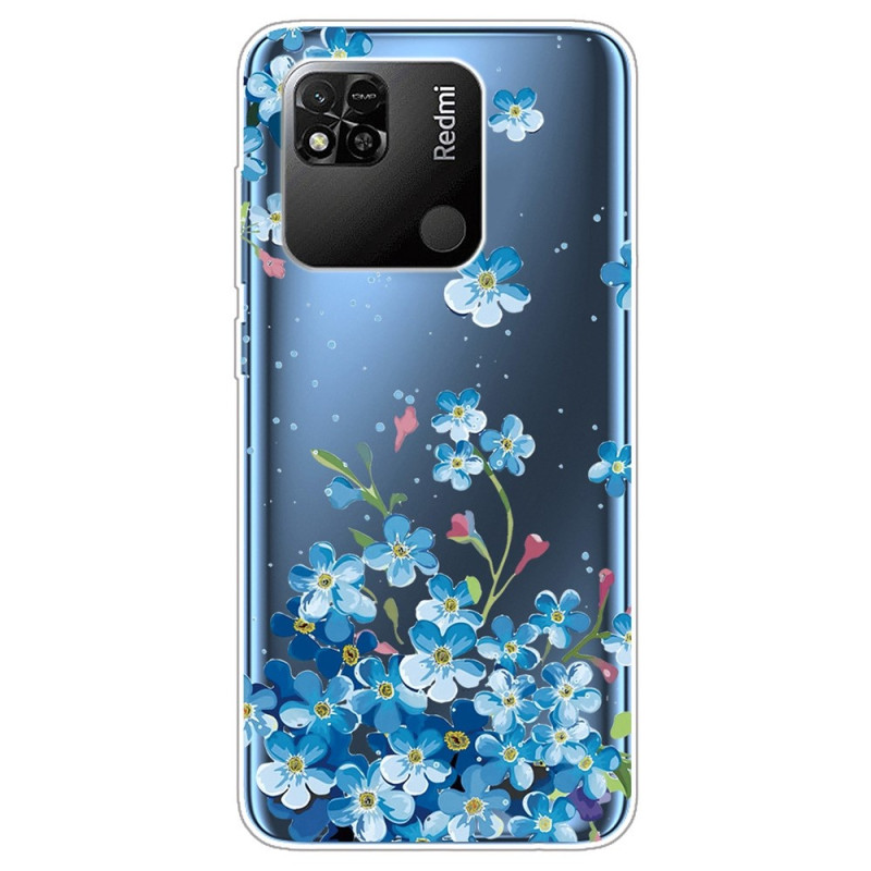 Xiaomi Redmi 10A Flores Claras Capa Azul