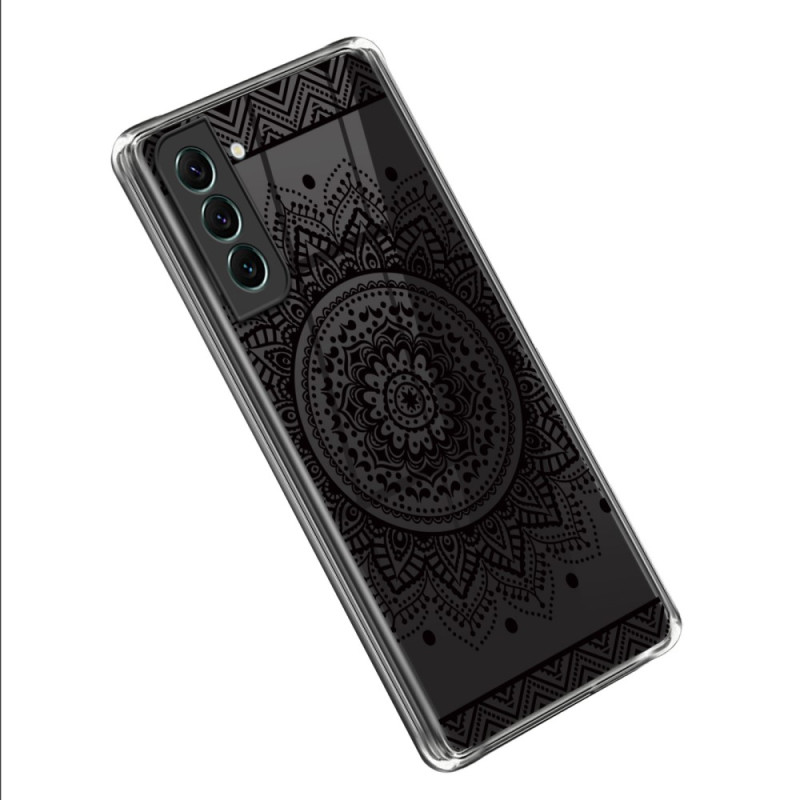 Samsung Galaxy S23 5G Capa transparente Mandala preta