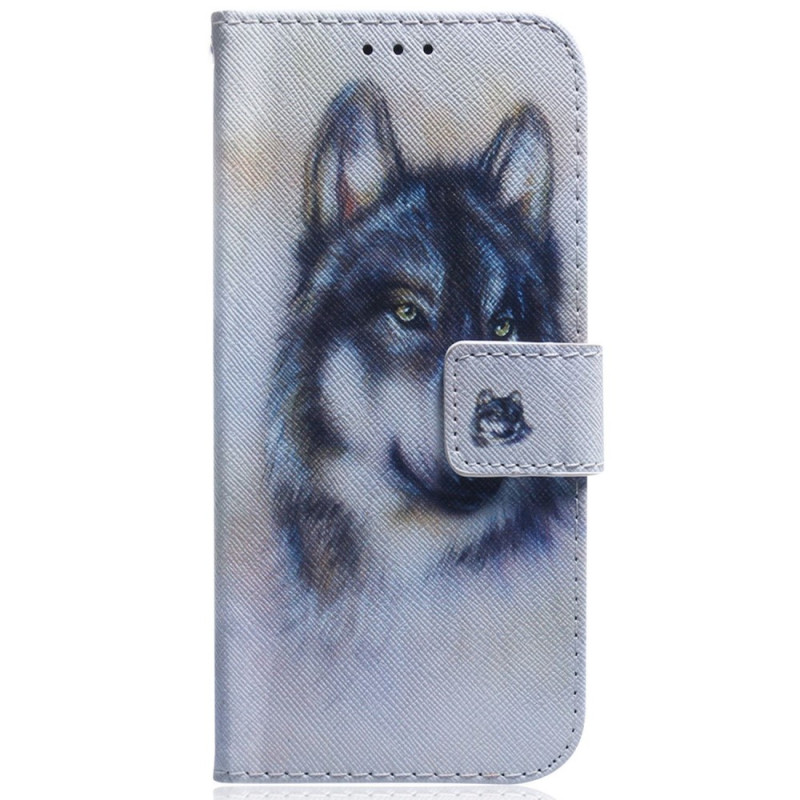 Capa Samsung Galaxy S23 5G para lobo aquarelado