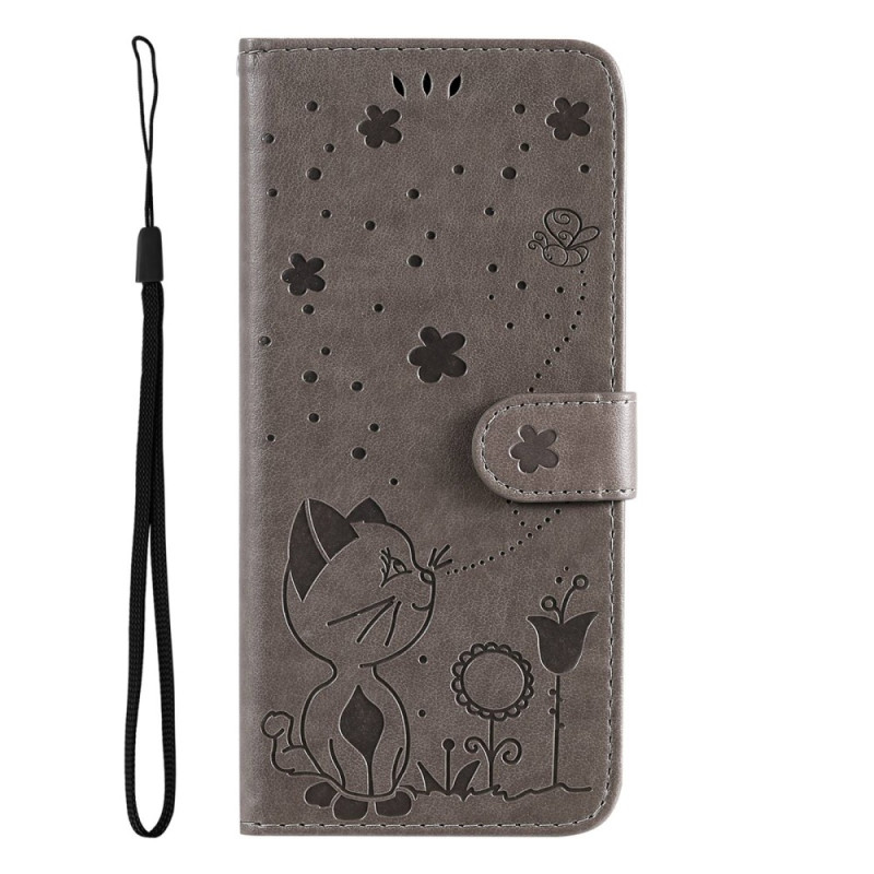 Samsung Galaxy S23 5G Case Cat and Bees with Strap