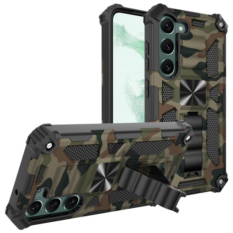 Samsung Galaxy S23 5G Camuflagem Capa de Camuflagem Stand Removível