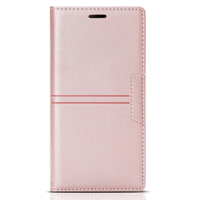 Capa Flip Capa Samsung Galaxy S23 5G Costura em Couro Fecho Magnético