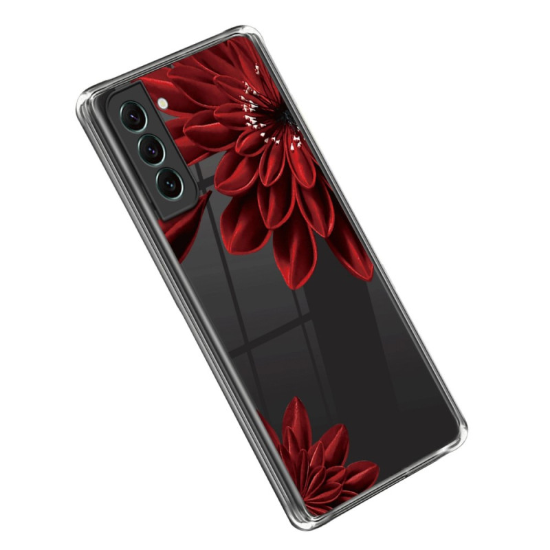 Samsung Galaxy S23 Plus 5G Clear Case Red Flowers