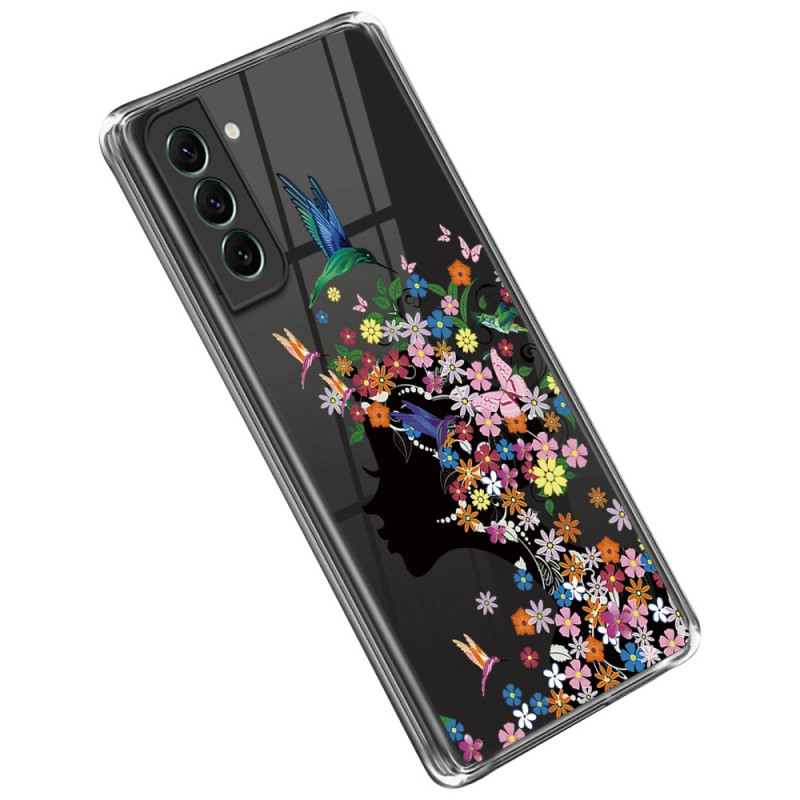 Samsung Galaxy S23 Plus 5G Capa de cabeça com flor transparente