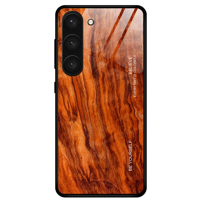 Samsung Galaxy S23 Plus 5G Capa de vidro temperado Design em madeira