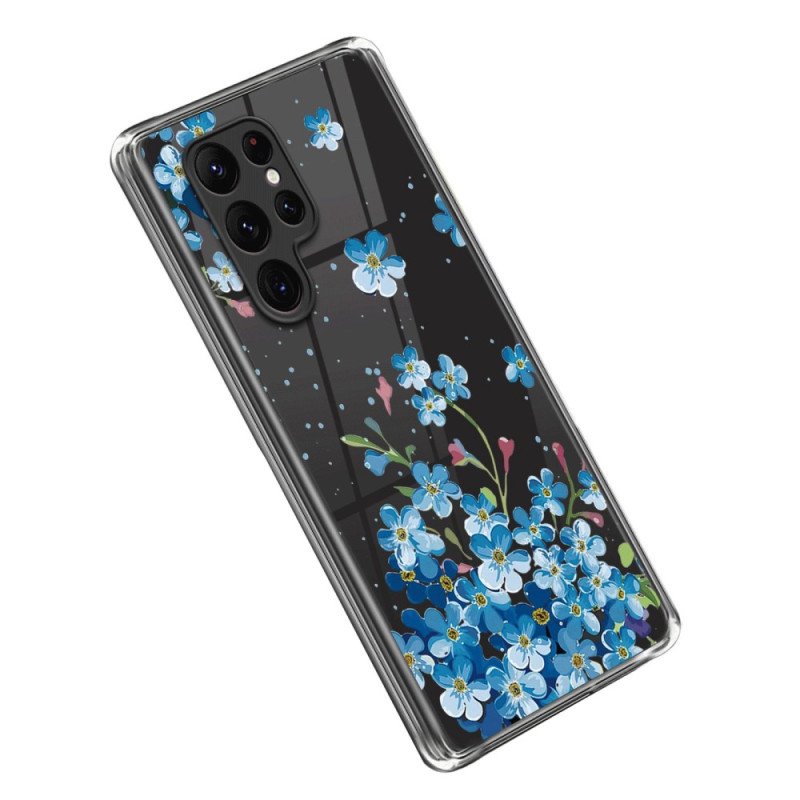 Capa Samsung Galaxy S23 Ultra 5G Blue Flowers