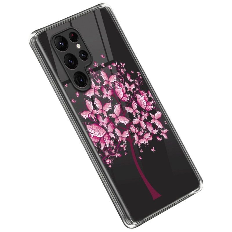 Samsung Galaxy S23 Ultra 5G Capa Rosa para Árvores Pink