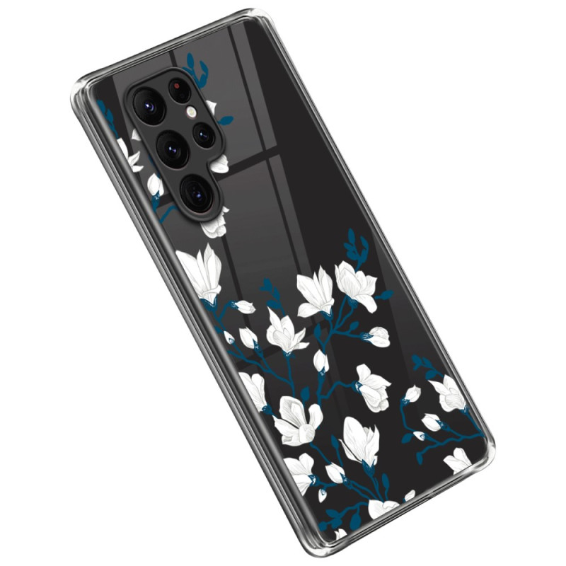 Capa Samsung Galaxy S23 Ultra 5G White Flower