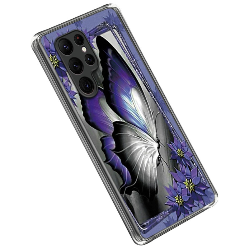 Samsung Galaxy S23 Ultra 5G Capa de borboleta Purpura Ultra 5G