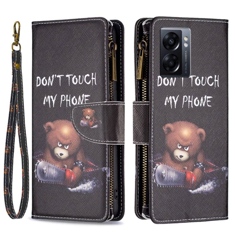 Capa
 Oppo A57 5G Bolso com fecho Urso