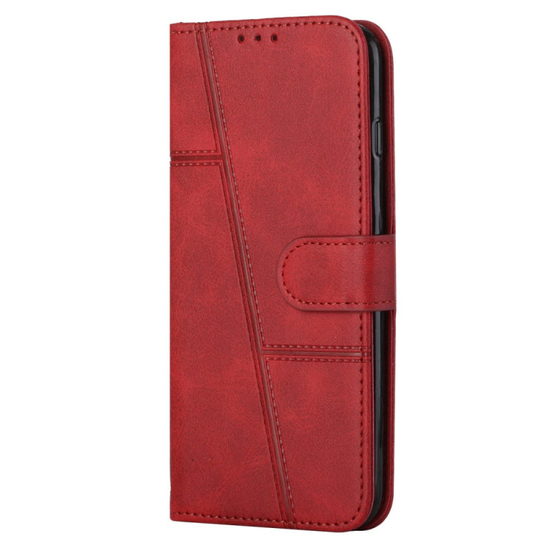 Capa de couro geométrico Sony Xperia 10 IV com cinta