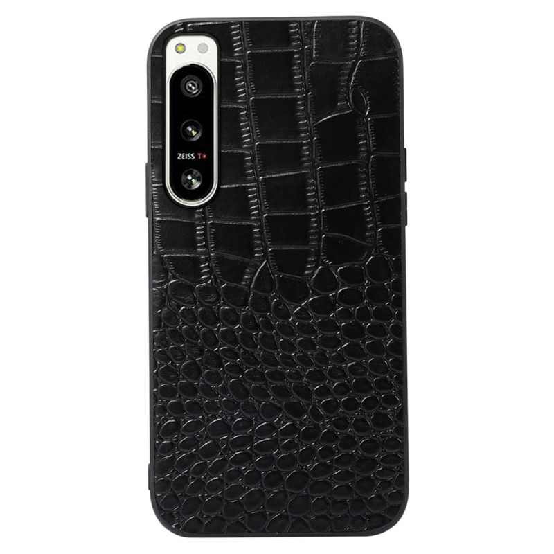 Sony Xperia 5 IV Genuine Leather Case Crocodile Texture
