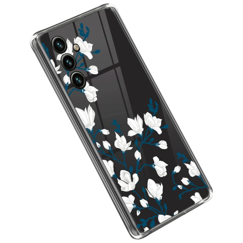 Samsung Galaxy A14 5G / A14 Clear Case White Flowers