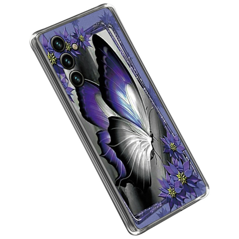 Samsung Galaxy A14 5G / A14 Capa de borboleta púrpura
