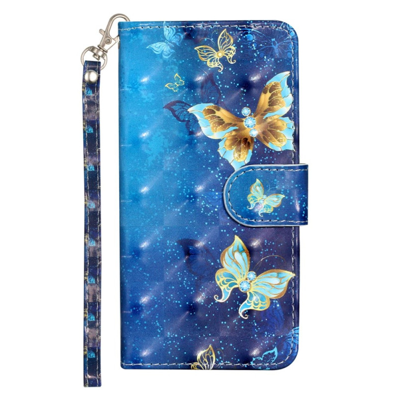 Samsung Galaxy A14 5G / A14 Gold Butterfly Strap Case