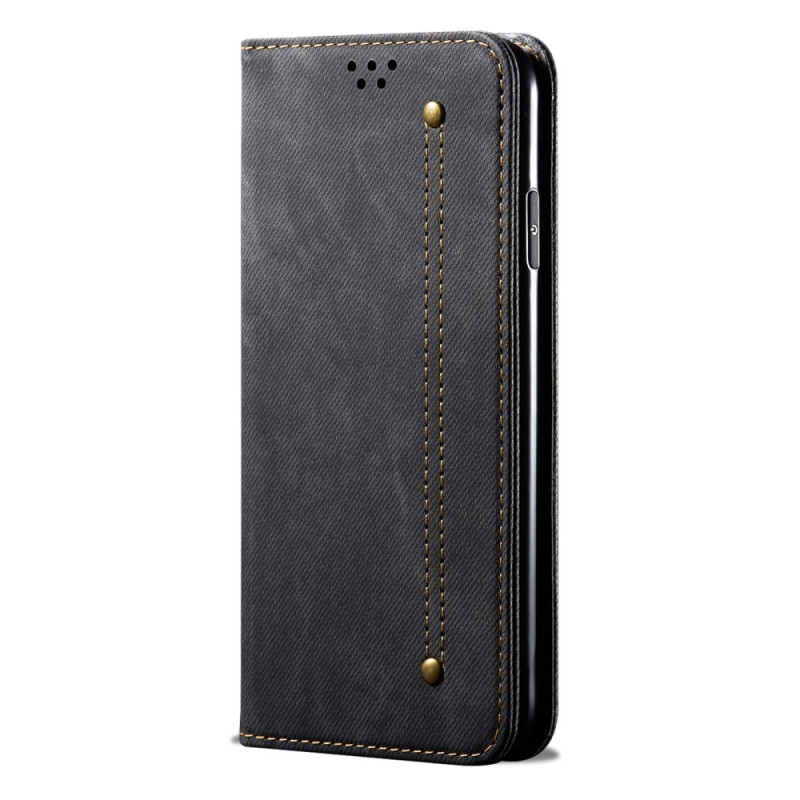 Capa Flip Samsung Galaxy A14 5G / A14 Tecido de calças de ganga