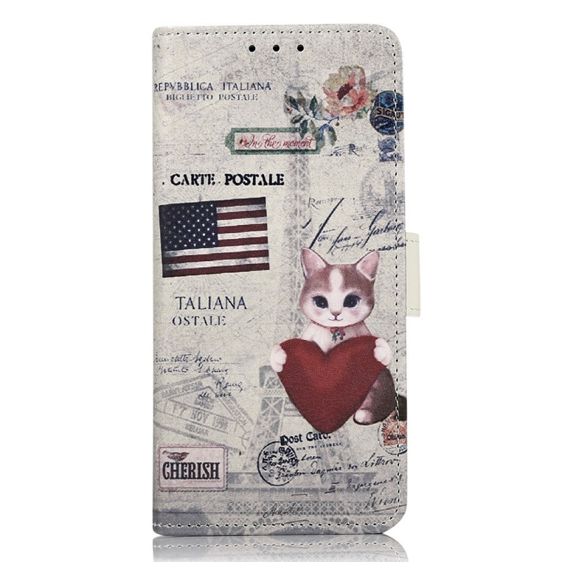 Samsung Galaxy A14 5G / A14 Capa de gato de viagem
