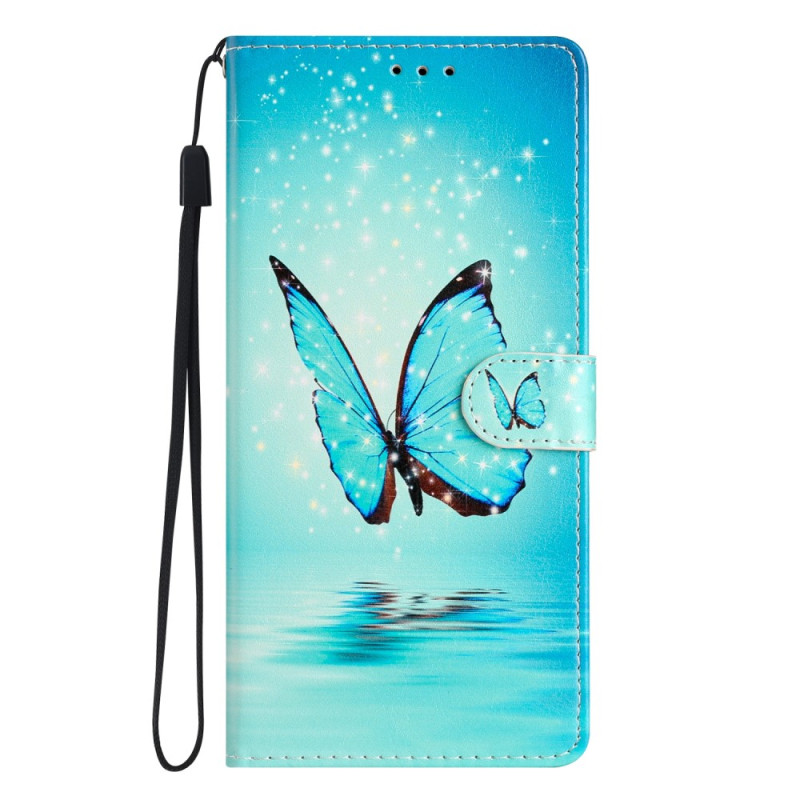 Samsung Galaxy A53 5G Capa de Cordão Azul Butterfly A53