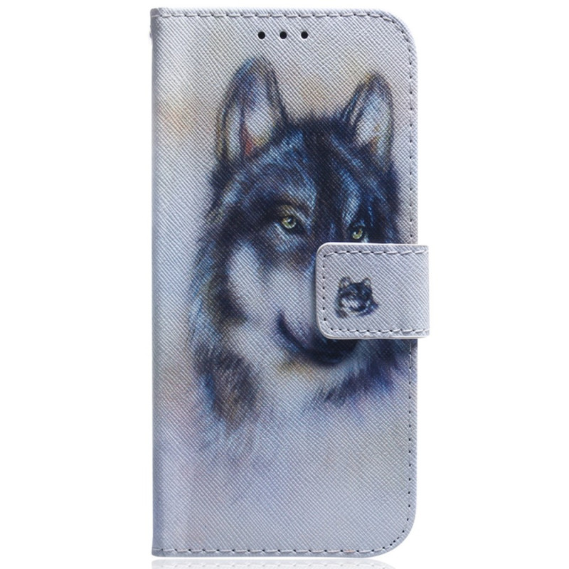 Samsung Galaxy A54 5G Capa de Cordão de Lobo Aquarelada