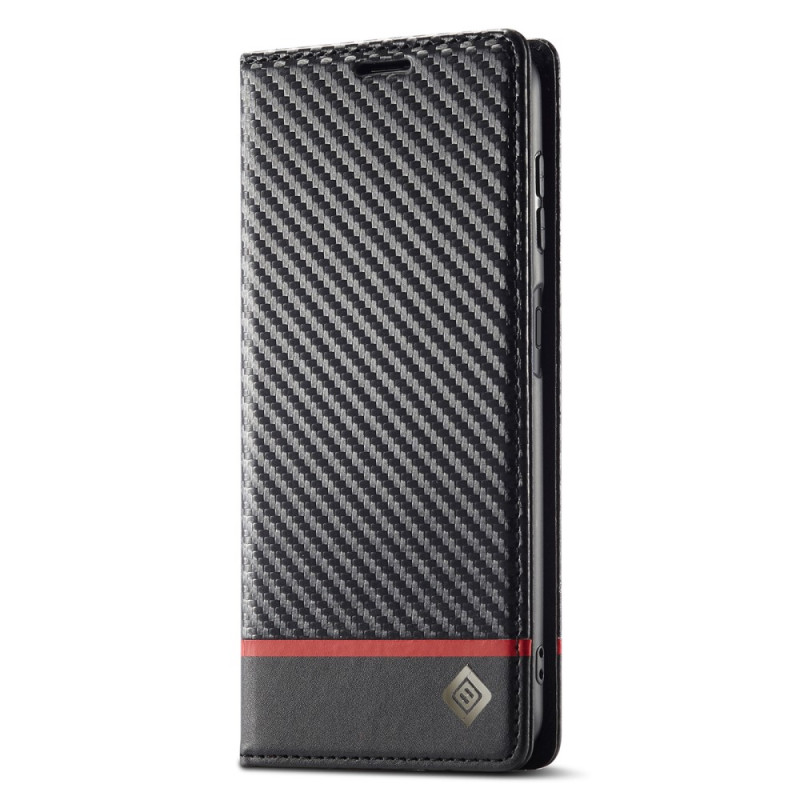 Tampa Flip Cover Samsung Galaxy A34 5G Fibra de Carbono LC.IMEEKE