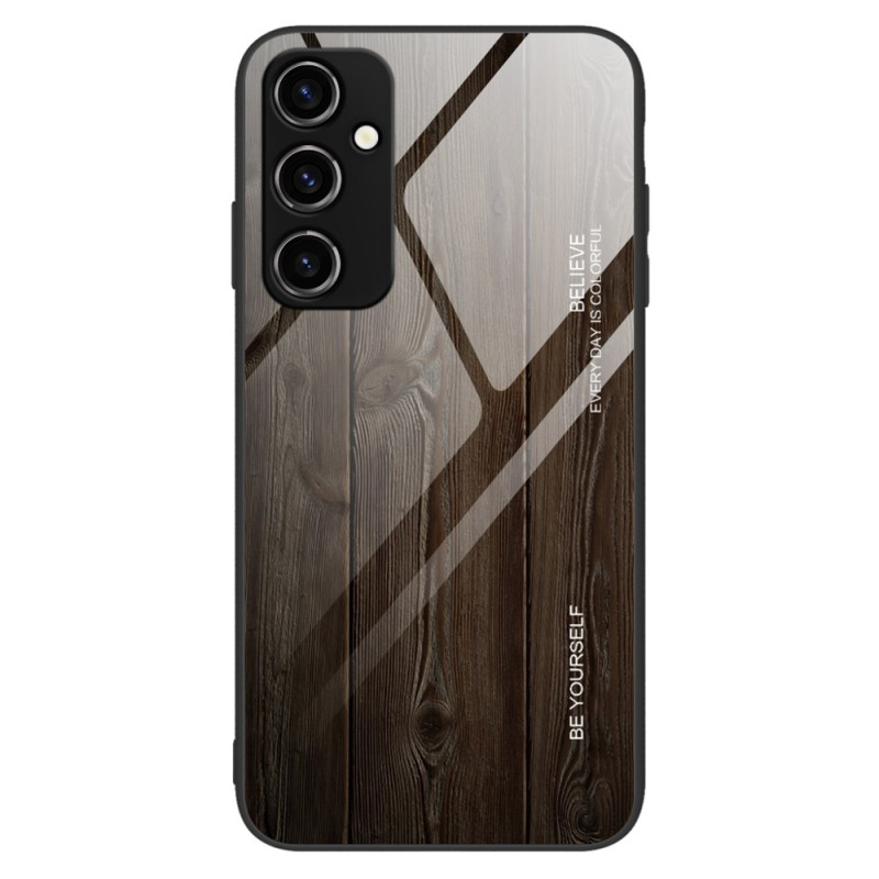 Samsung Galaxy A34 5G Capa de vidro temperado Design em madeira