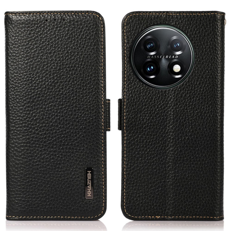 OnePlus 11 5G Capa de couro Lychee KHAZNEH RFID