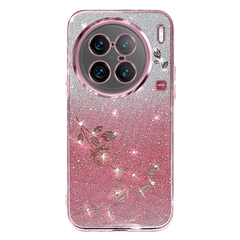 Capa Vivo X90 Pro Pink Glitter