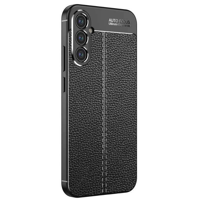 Samsung Galaxy A34 5G Capa de couro Lychee Efeito Lychee Linha Dupla