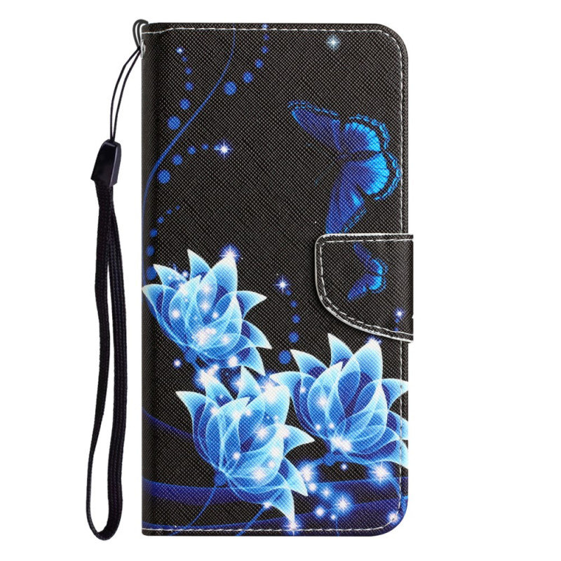 Samsung Galaxy A34 5G Case Pretty Flowers com Cordão