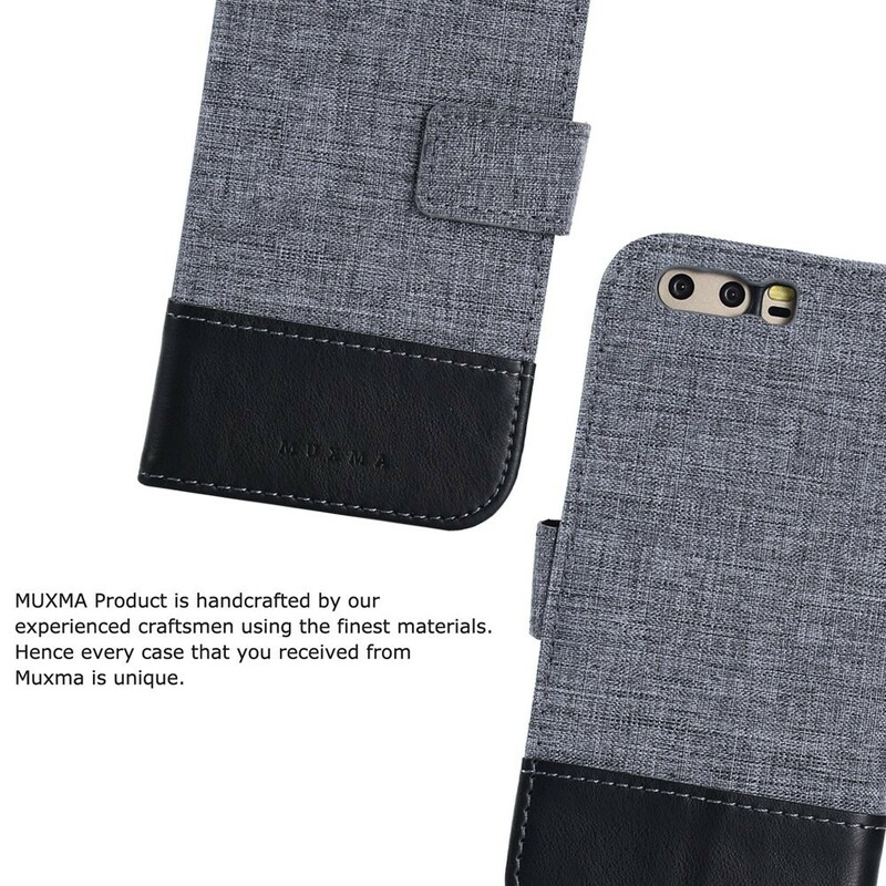 Huawei P10 Plus Muxma Muxma Capa de tecido e efeito couro