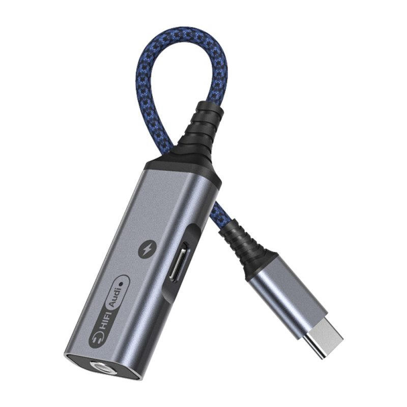 Adaptateur Audio USB-C vers Ports Jack et USB-C