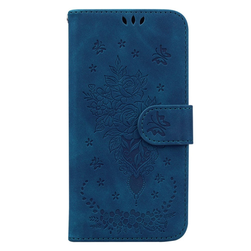 Capa Honor Magic 5 Lite Rose e Butterfly Strap