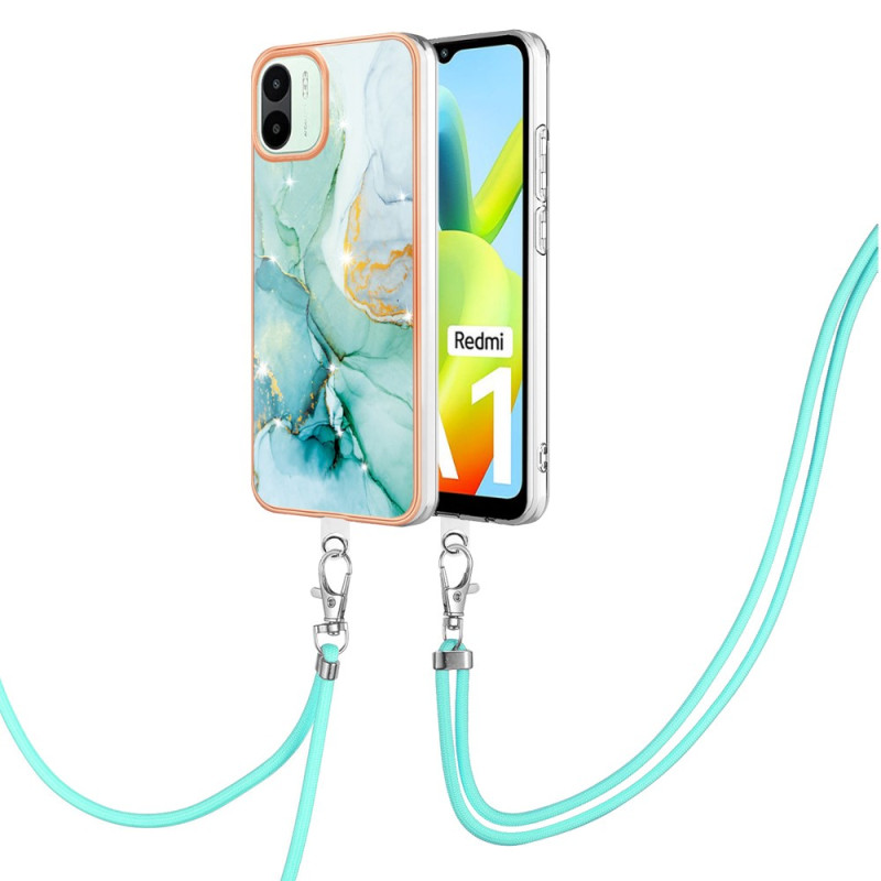 Xiaomi Redmi A1/A2 Capa com cordão estilo mármore