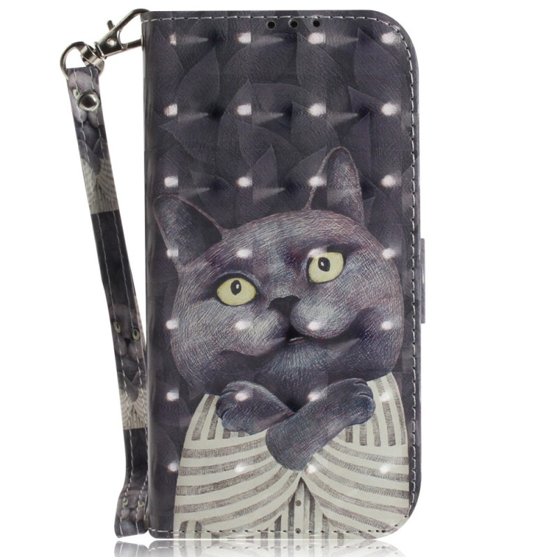 Motorola Edge 30 Fusion Lanyard Graphic Cat Case