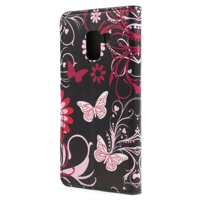 Samsung Galaxy A8 Case 2018 Butterflies e Flores