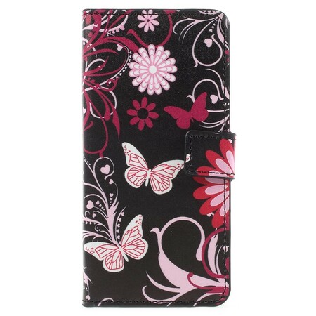 Samsung Galaxy A8 Case 2018 Butterflies e Flores