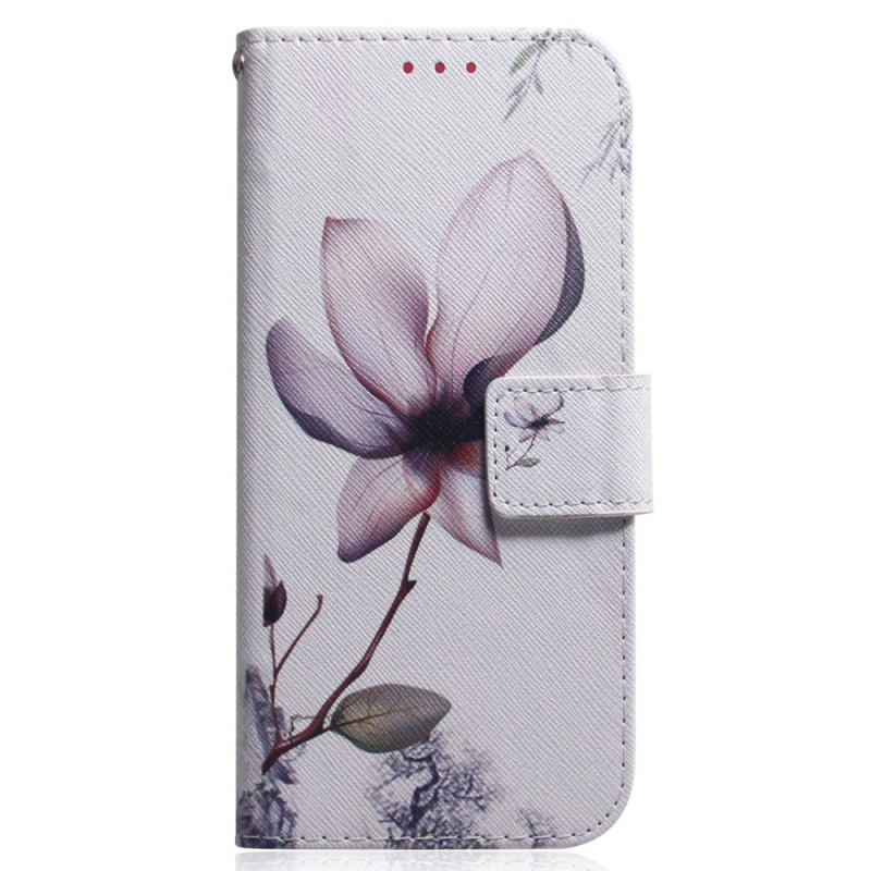 Capa de flores cor-de-rosa para Xiaomi Redmi 12C