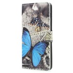 Samsung Galaxy A8 Case 2018 Butterfly Blue