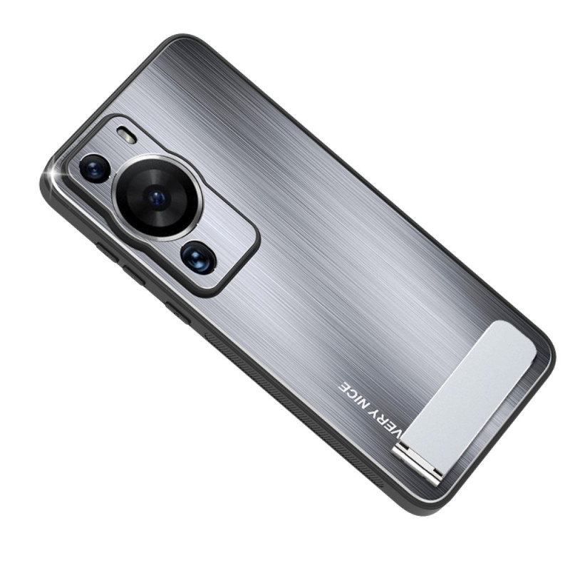 Capa de alumínio escovado para Huawei P60 Pro com suporte
