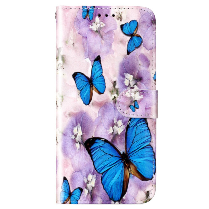 Capa Butterfly Strap azul para Sony Xperia 10 V