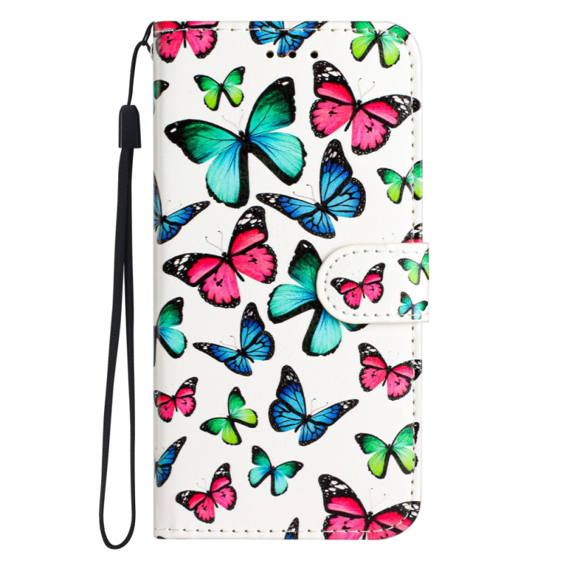 Capa com fita adesiva para Sony Xperia 10 V Colourful Butterflies