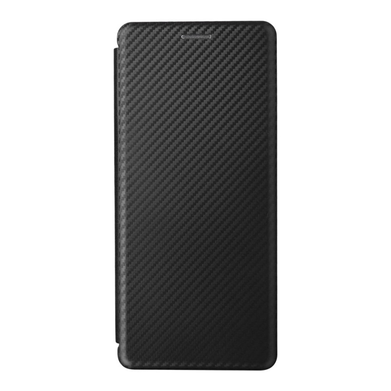 Capa Flip Cover Sony Xperia 10 V Fibra de carbono