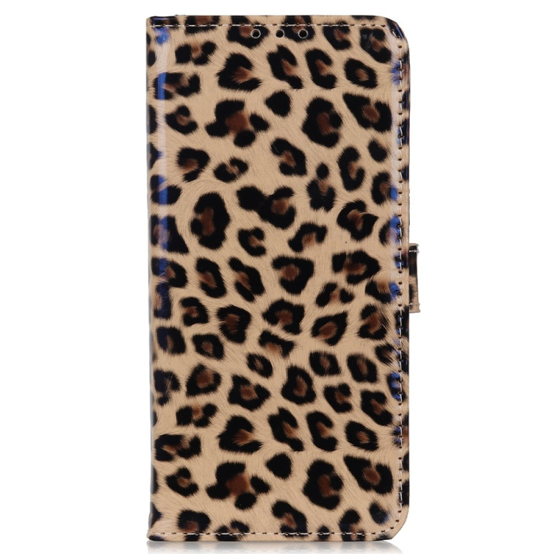 Capa de pele de leopardo para Sony Xperia 1 V
