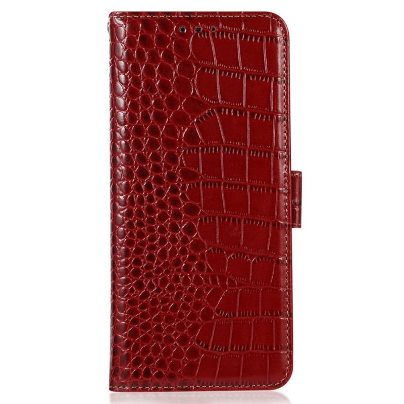 Capa para Moto E22 / E22i RFID estilo crocodilo