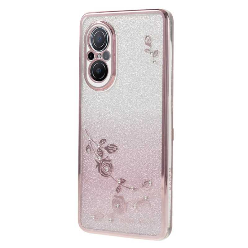 Capa Huawei Nova 9 SE rosa gradiente e diamante