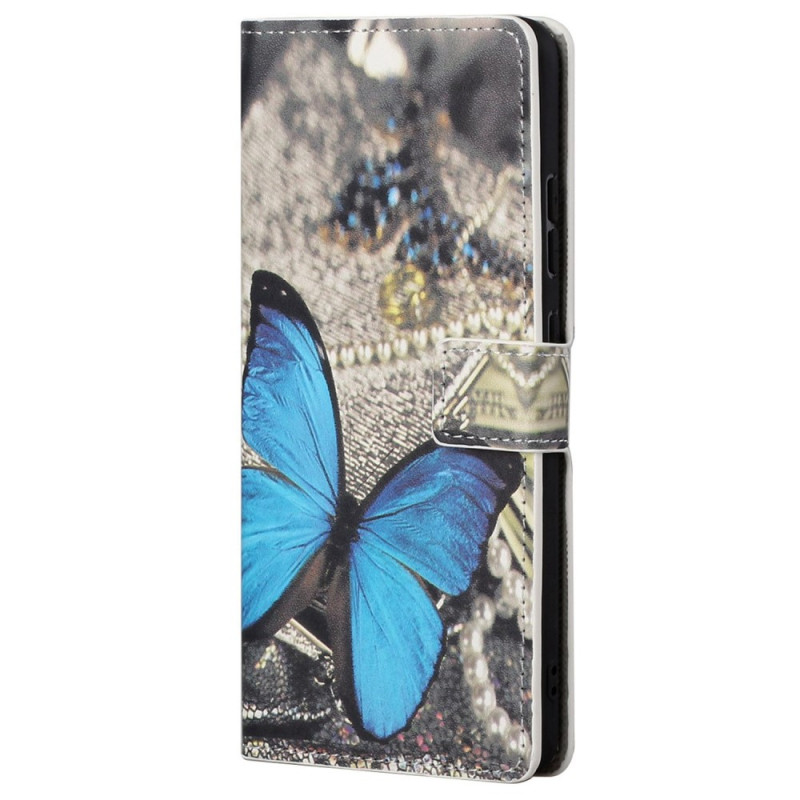 Capa Butterfly para Moto G82 5G / G52 Azul